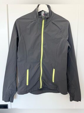 STIO Crester Soft Shell Full Zip Jacket Gray Yellow Outdoors Women’s Size M